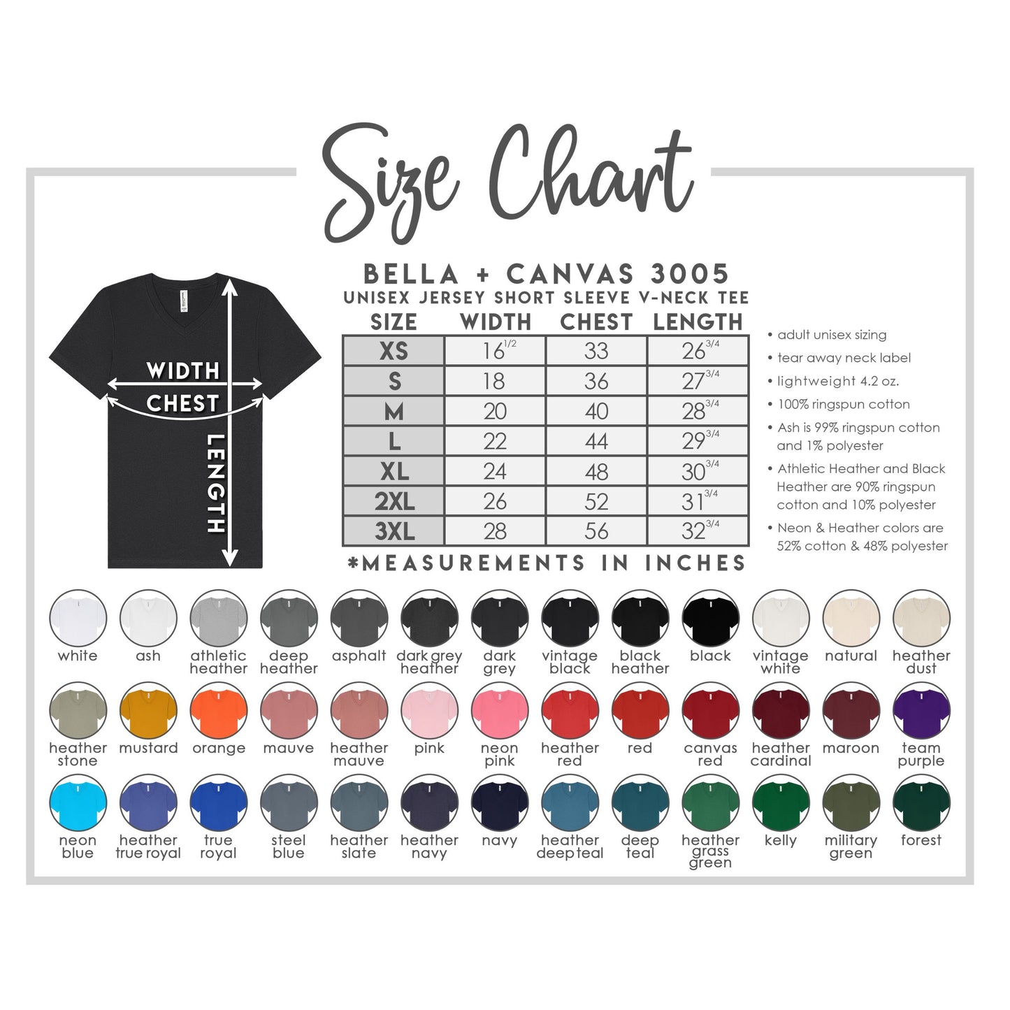 VNECK Bella Canvas Short Sleeve