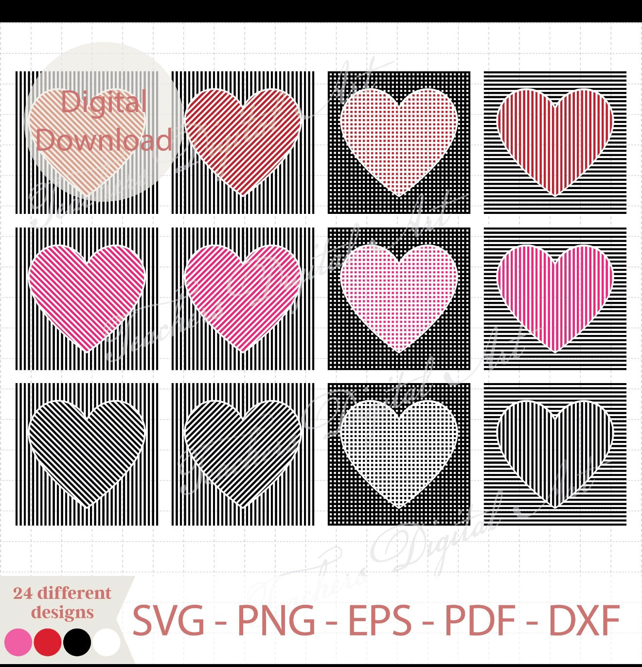 Striped Heart Custom Sweatshirt