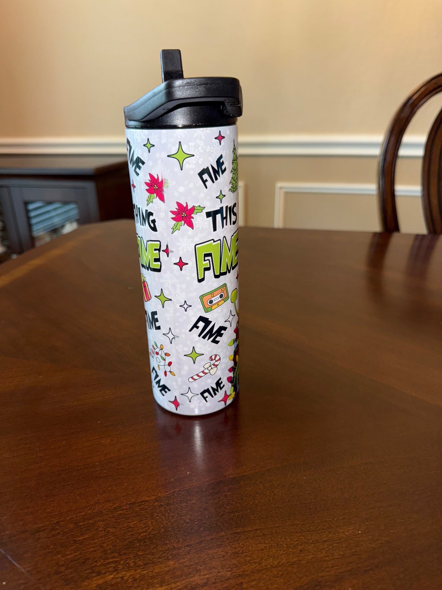Green Guy- I'm Fine 20oz Skinny Tumbler