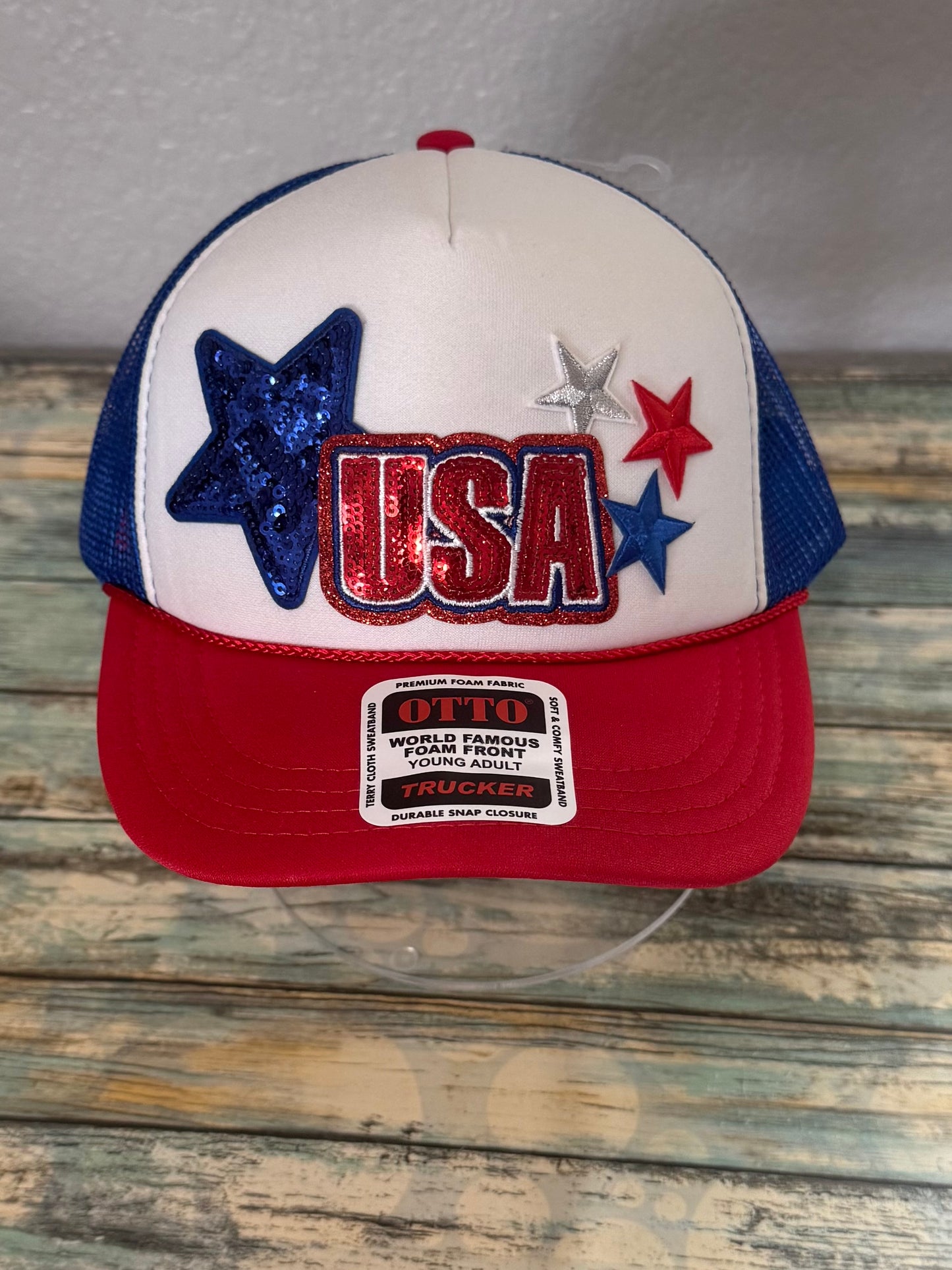 USA Red White and Blue YOUTH sized Trucker Hat