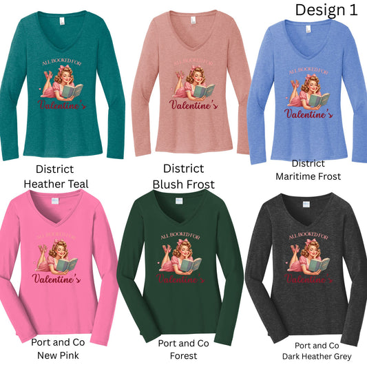 All Booked for Valentine's Custom x 2 shirts