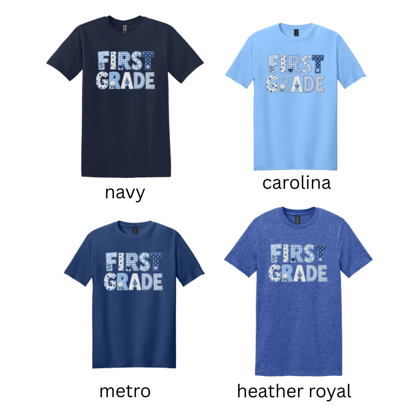 First Grade Blue Patchwork