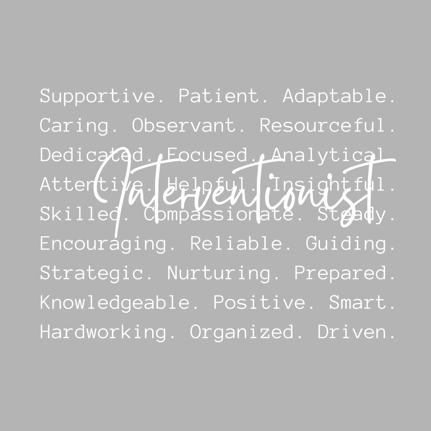 Interventionist White Descriptive Words