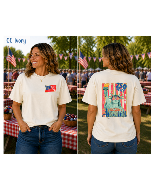 Lady Liberty front/back tshirt