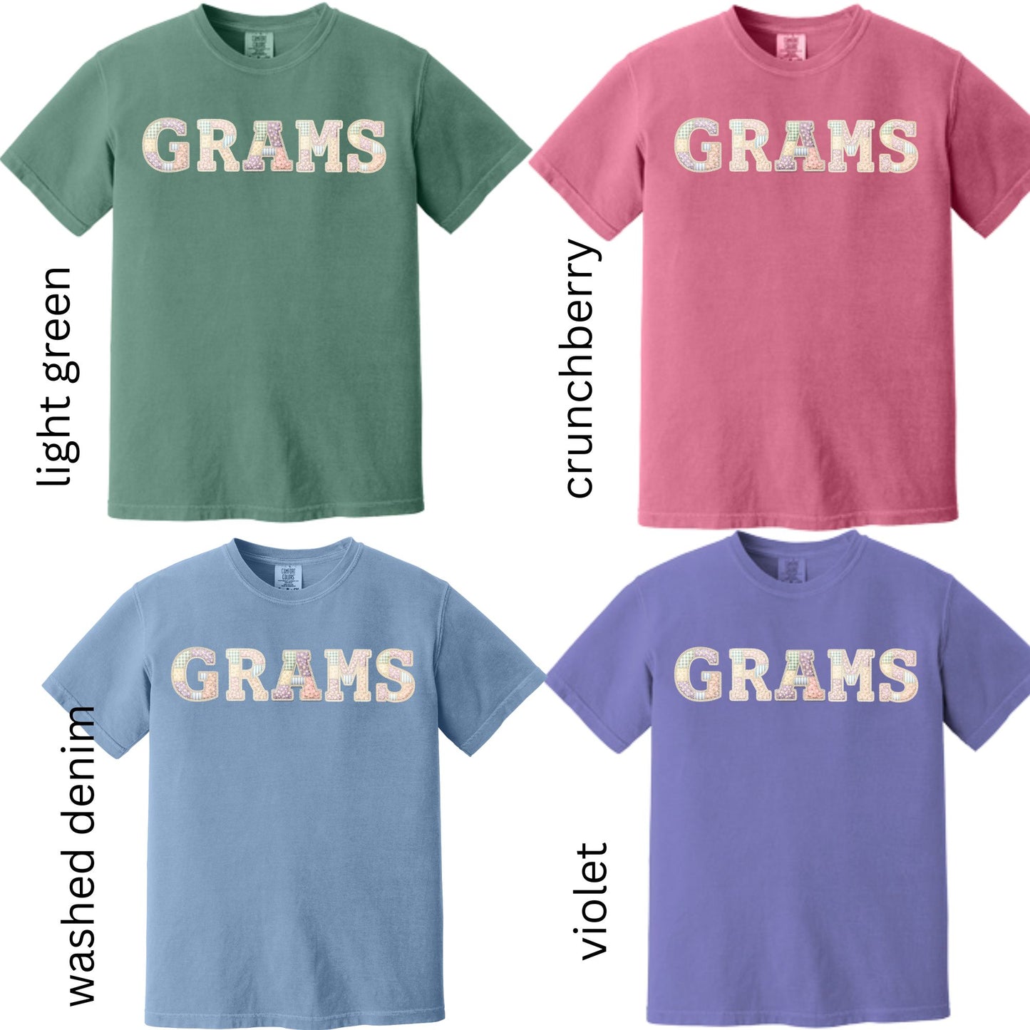 Grams Quilted Letters