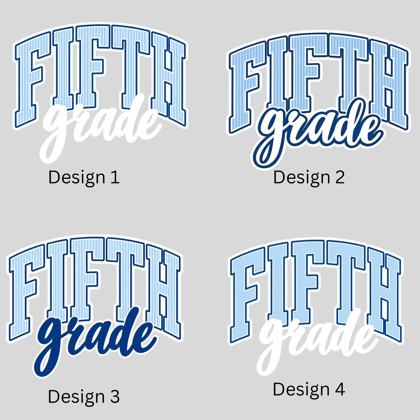 Fifth Grade Blue Stripes