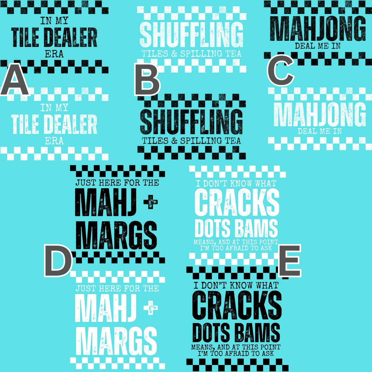 Mahjong Checkered Designs
