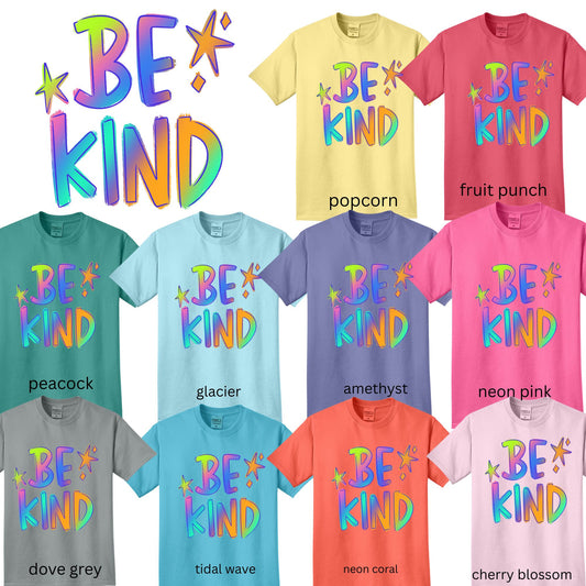 Be Kind (rainbow writing)