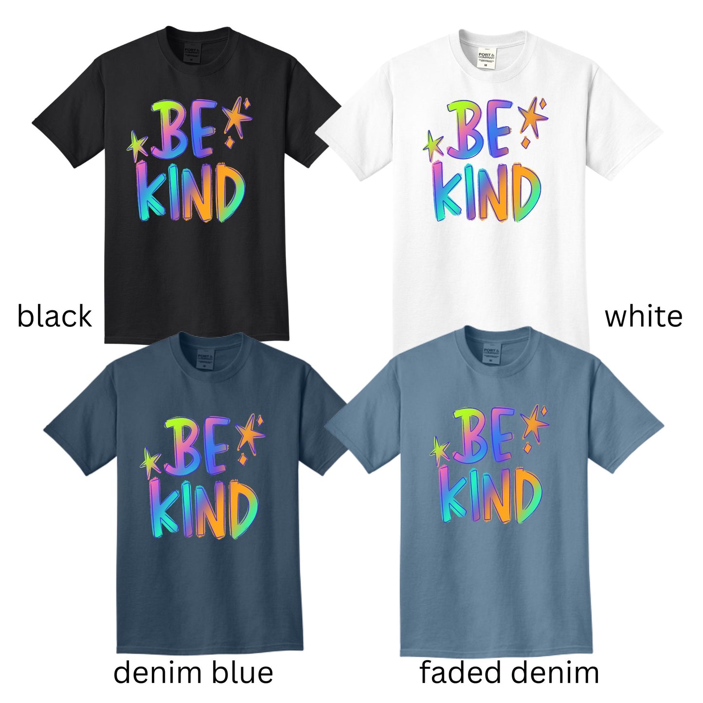 Be Kind (rainbow writing)