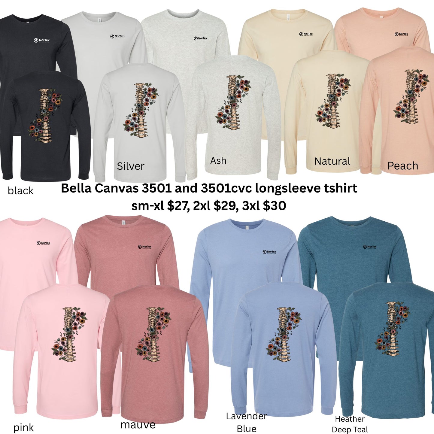 NorTex Long Sleeve Bella Canvas tshirt