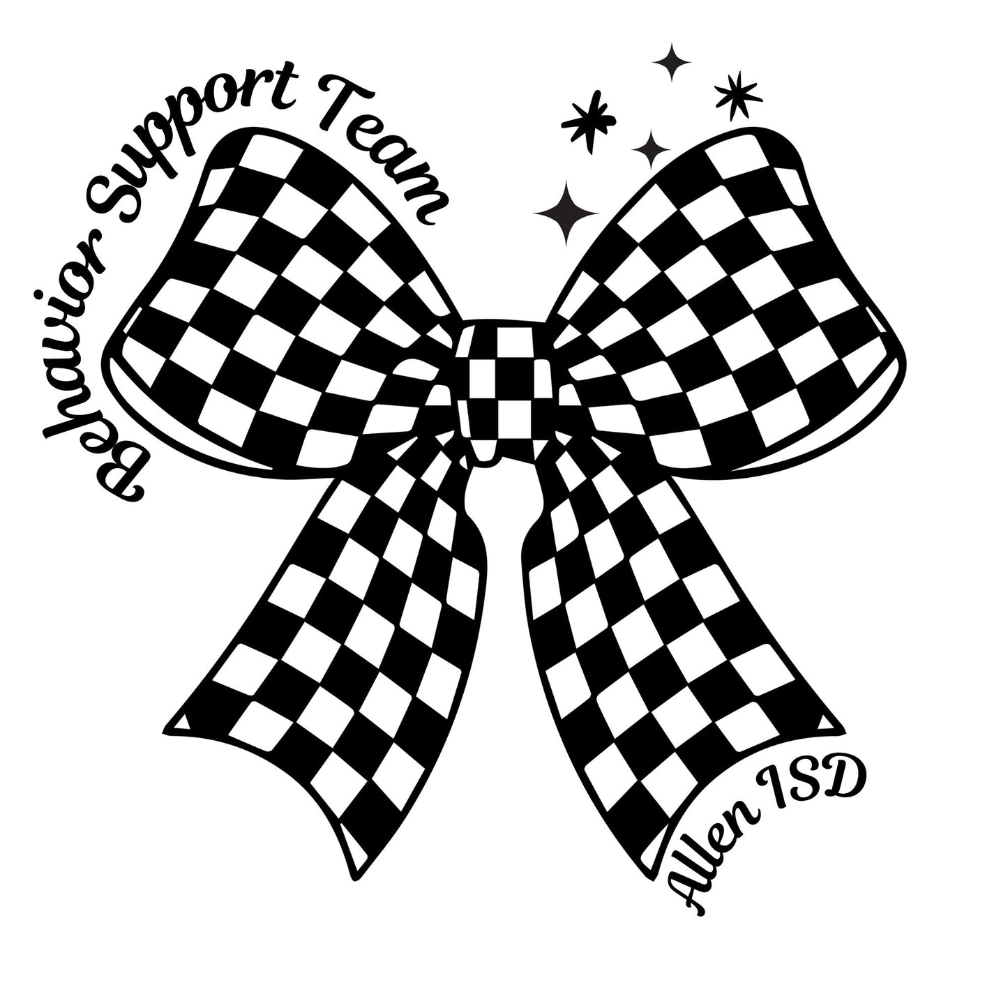Personalized Checkered Bow