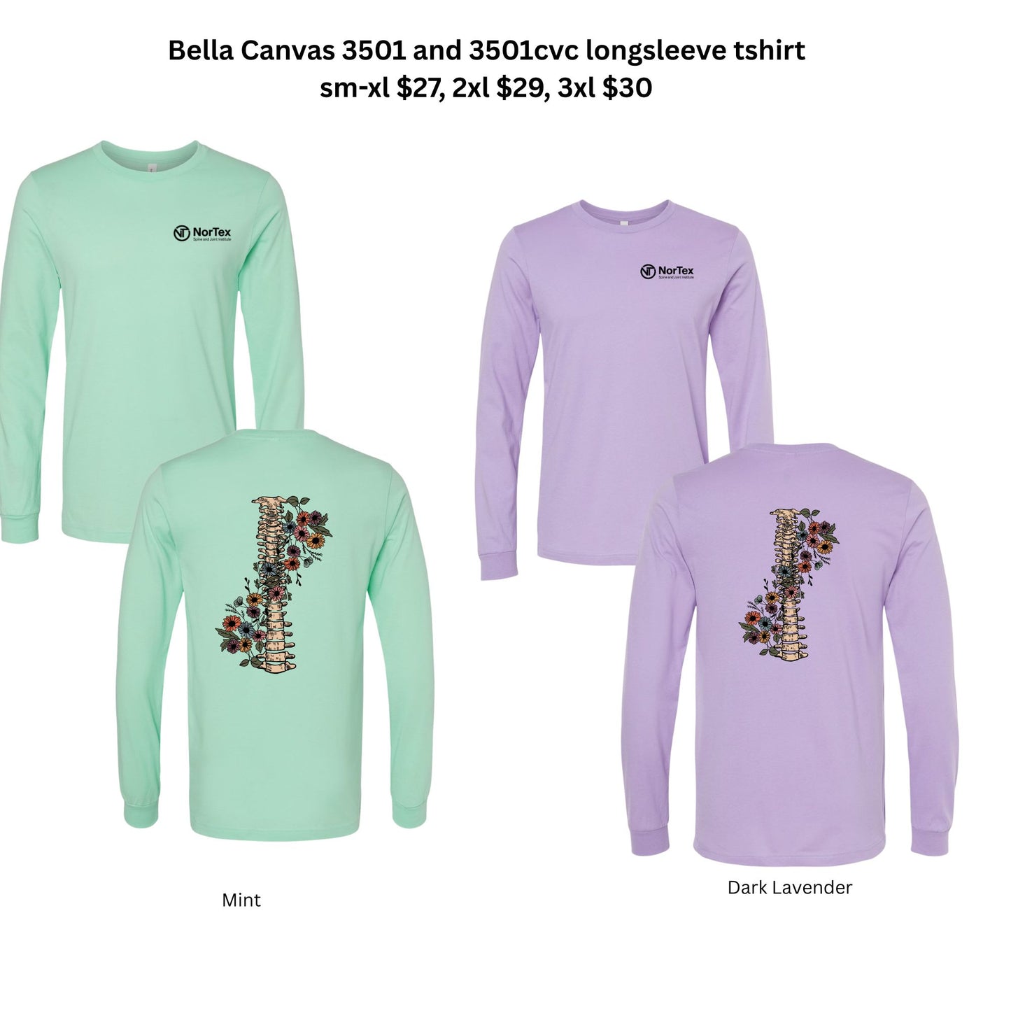 NorTex Long Sleeve Bella Canvas tshirt
