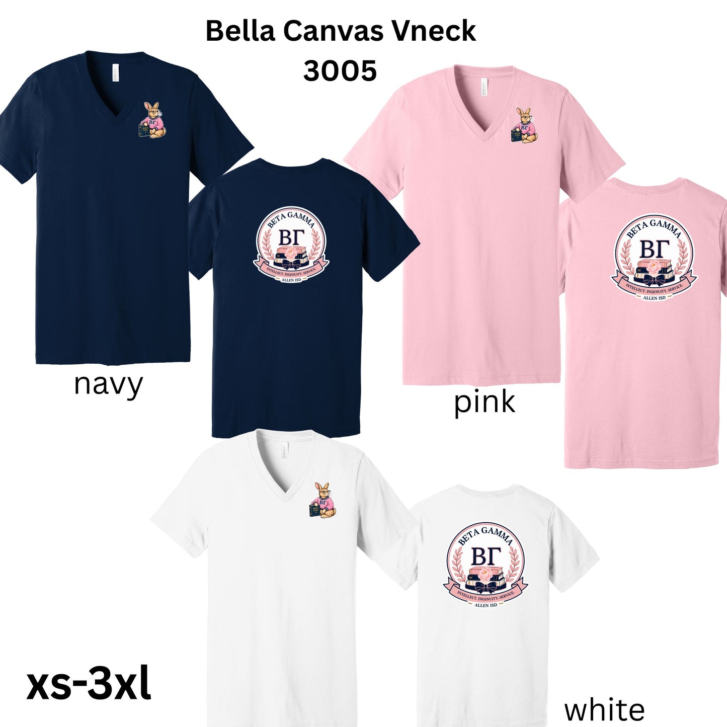 VNECK Bella Canvas Short Sleeve