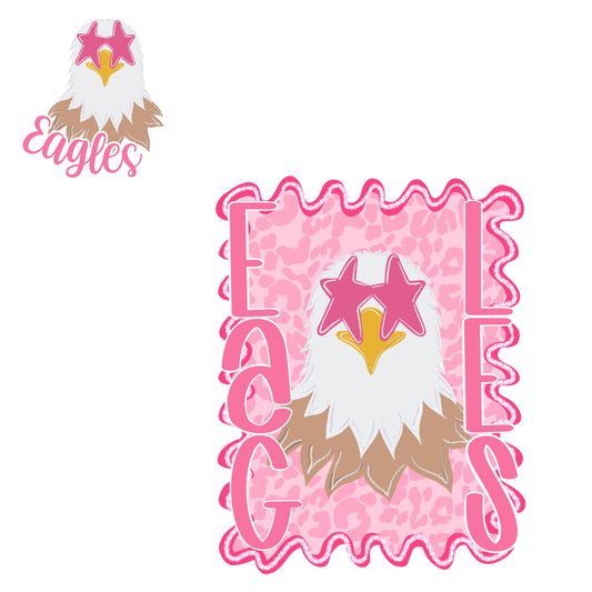 Pink Eagle Leopard front/back