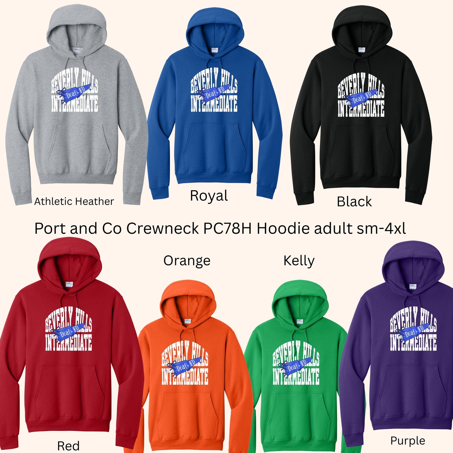 Multiple Schools Deaf Ed 26-27 Adult Hoodies