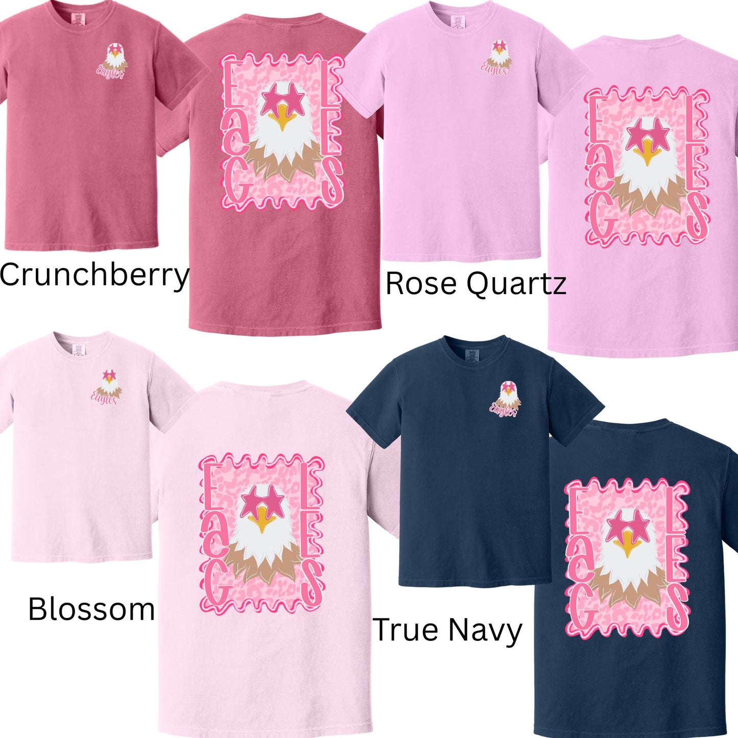 Pink Eagle Leopard front/back