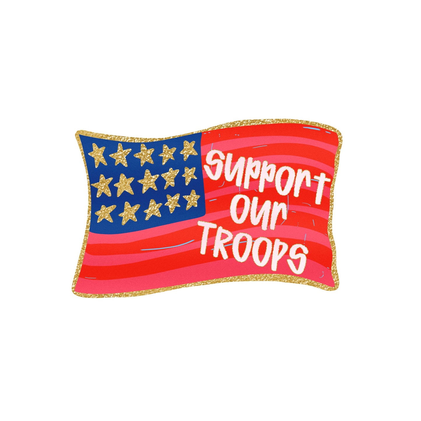 Support Our Troops Front and Back Design