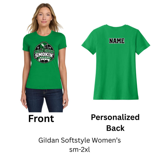 Personalized Mean Green Smokin Machine Women's Short Sleeve