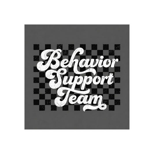 Behavior Support Team Checkered Background