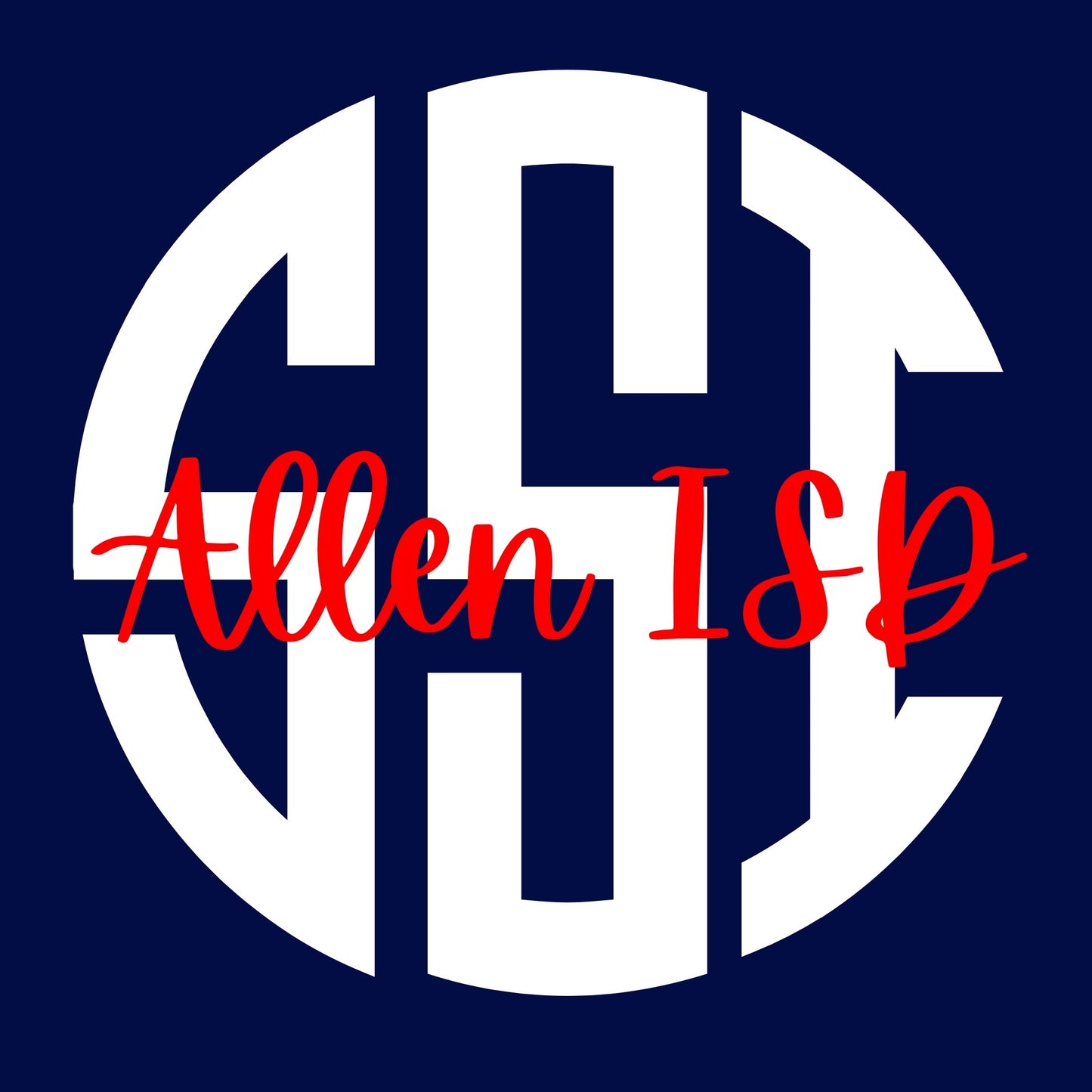 Allen ISD NAVY SSI Monogram Tshirt/Longsleeve/ Sweatshirt