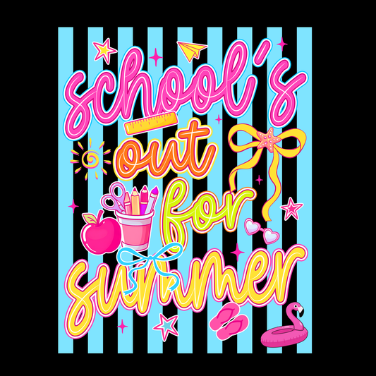 School's Out Stripes and Flamingo Floaty