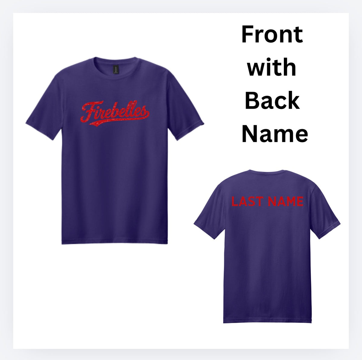 Firebelles Front & Back with name