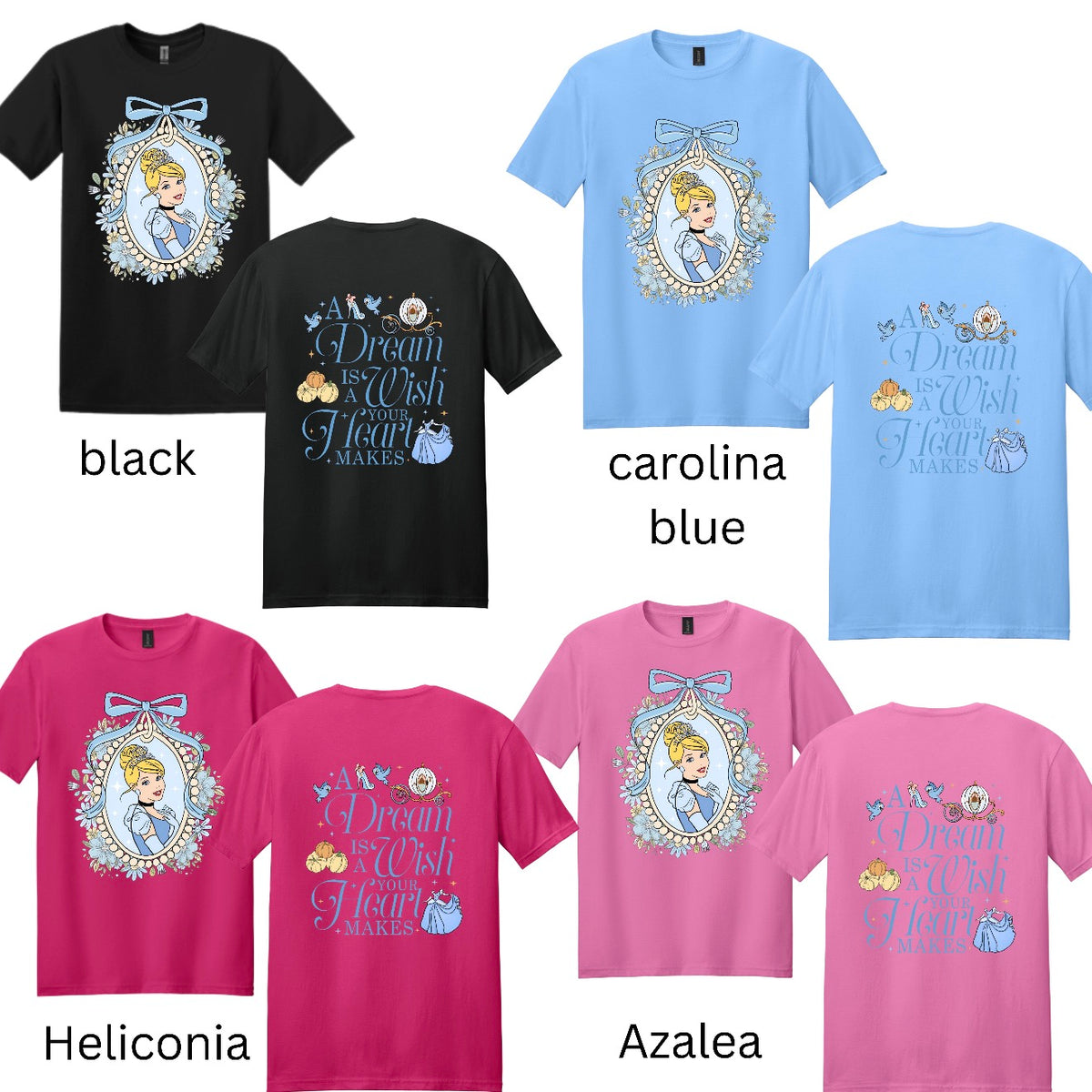 Blue princess front and back