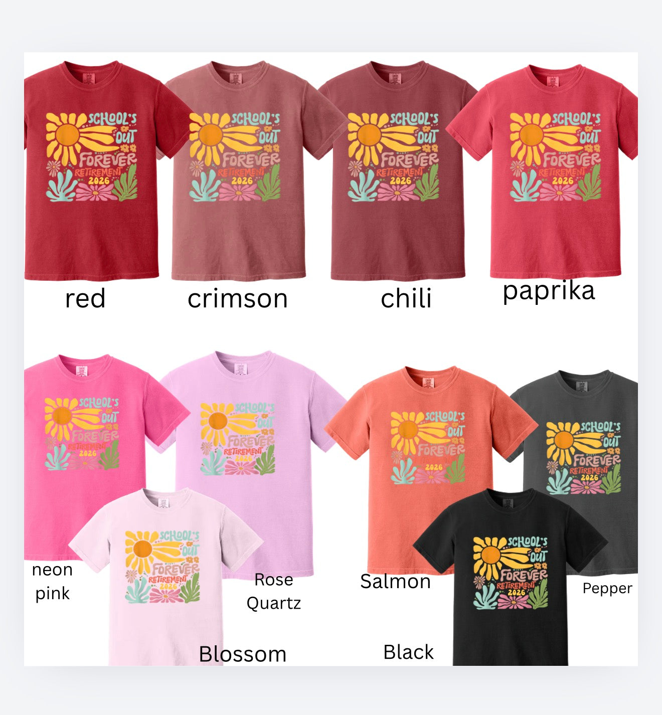 Retirement shirts