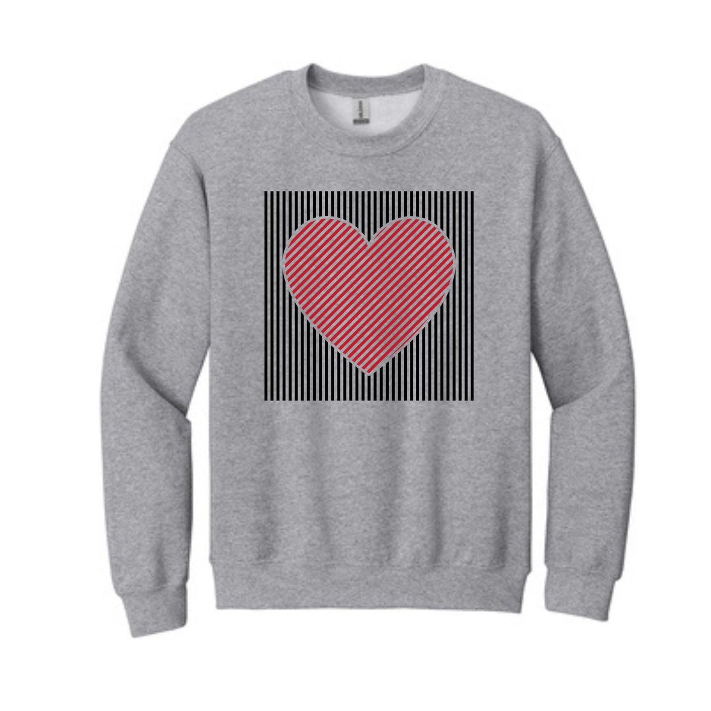 Striped Heart Custom Sweatshirt