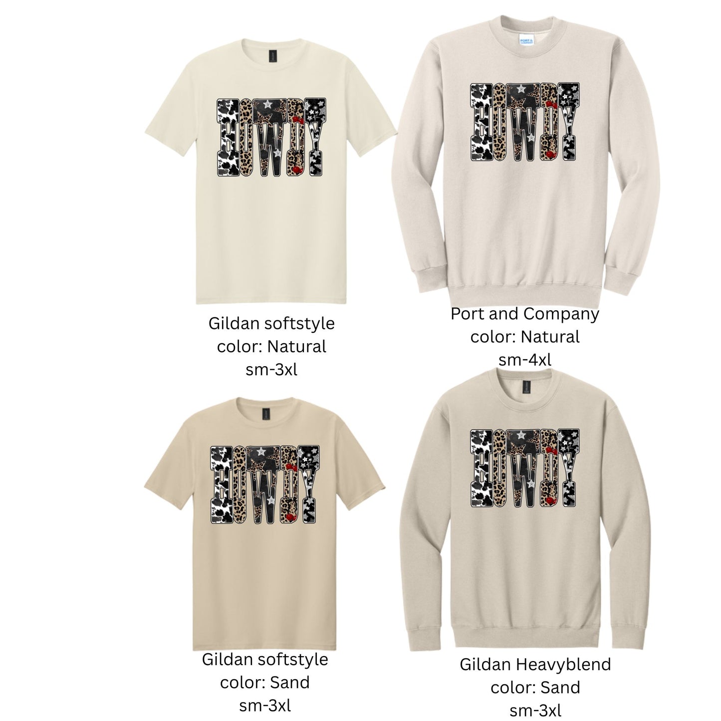 Howdy Tshirts and Sweatshirts