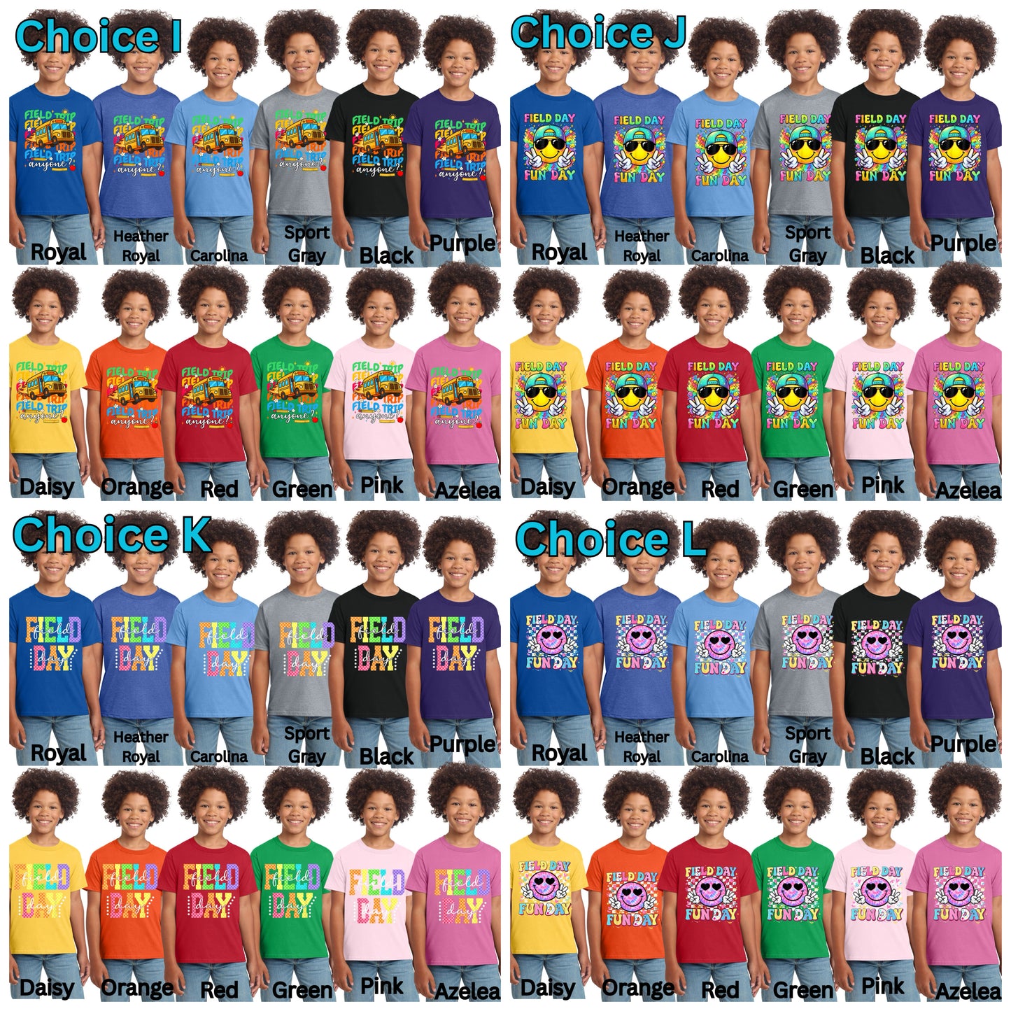 Field Day and Field Trip Youth Shirts