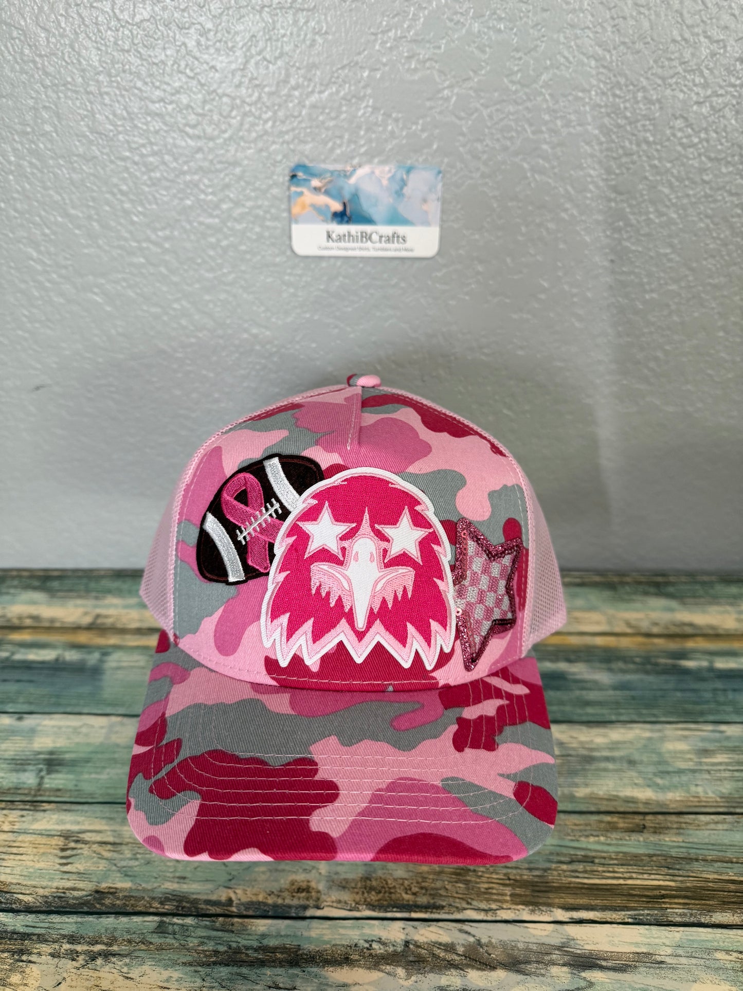 Eagles Pink Camoflauge Baseball Hat - One of a Kind