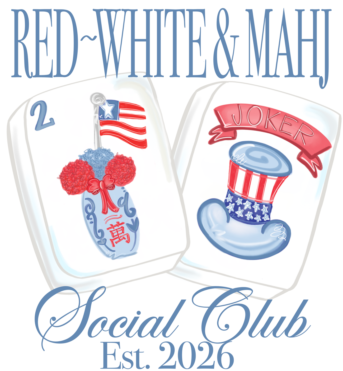 Red- White & Mahj Social Club