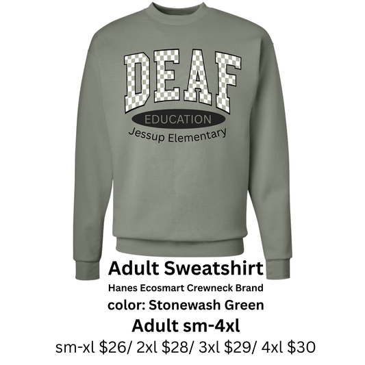 Deaf Education Adult Sweatshirt Crewneck