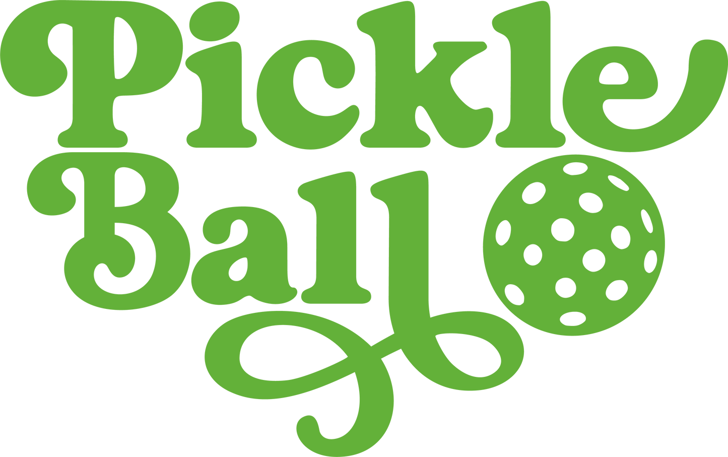 Pickle Ball- green font