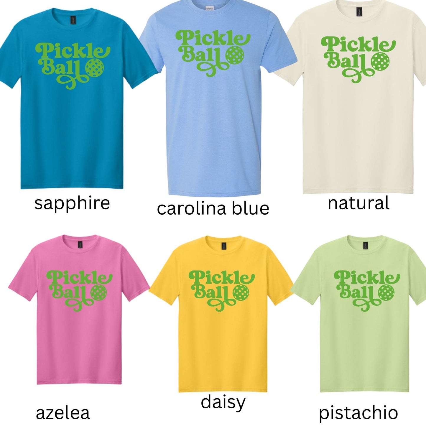 Pickle Ball- green font
