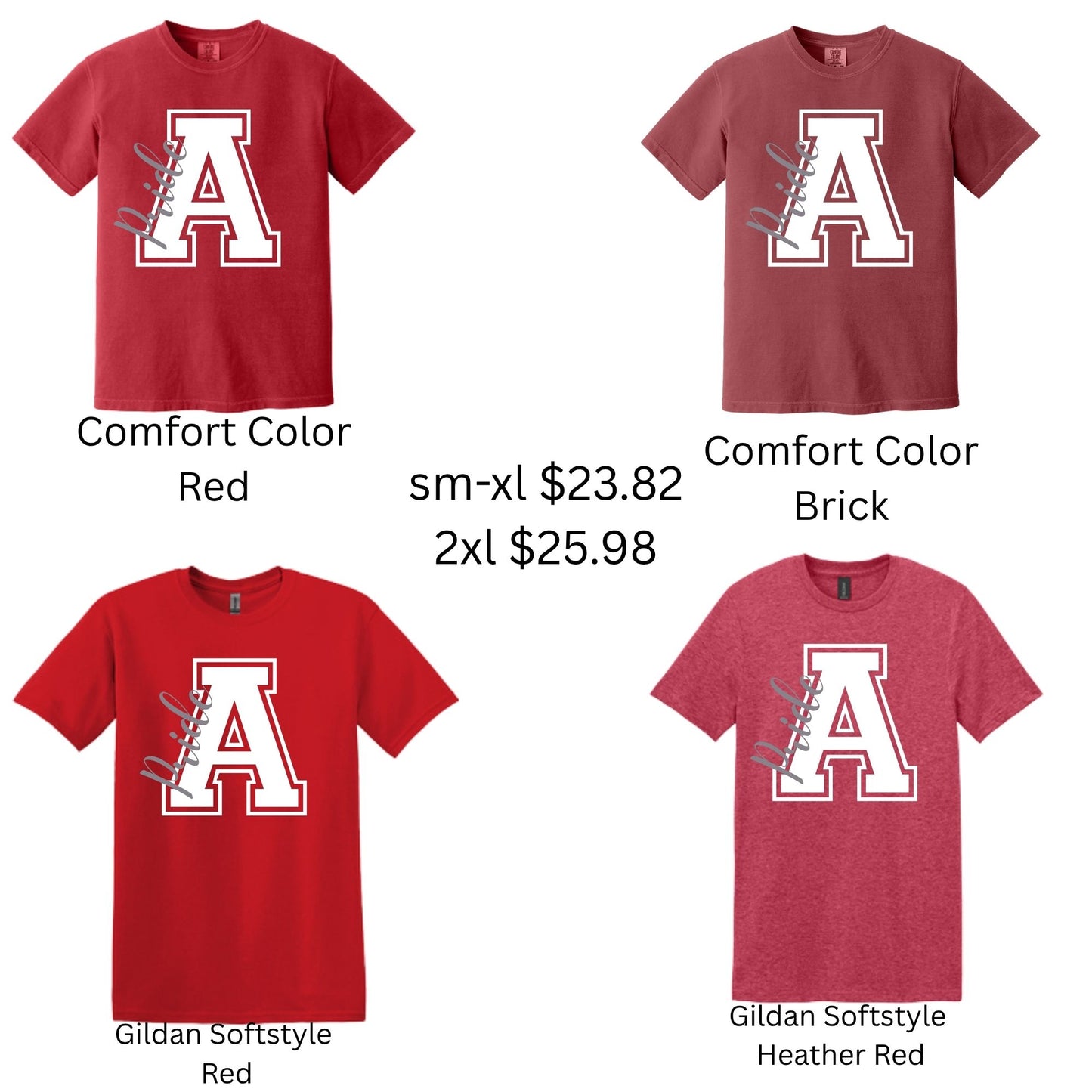 Red Short Sleeve AISD School Pride