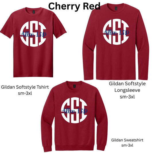 Allen ISD SSI Monogram Tshirt/Longsleeve/ Sweatshirt