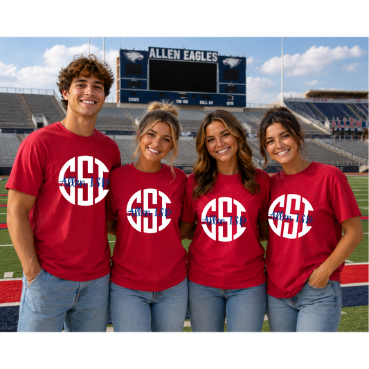 Allen ISD SSI Monogram Tshirt/Longsleeve/ Sweatshirt
