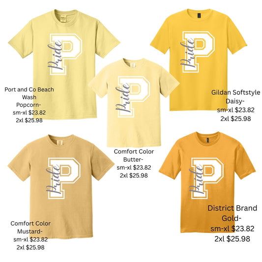 Yellow Short Sleeve AISD School Pride