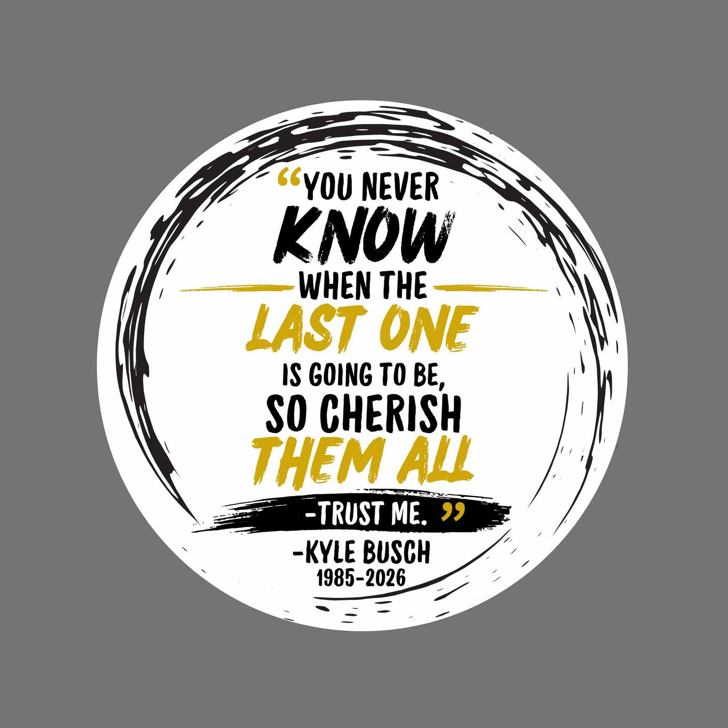 Kyle Busch- You Never Know Decal